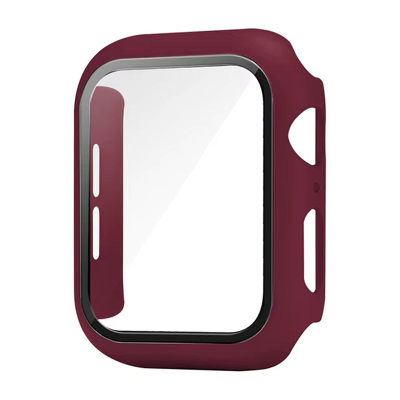 Glass+Cover for Apple Watch Case 9 8 7 6 SE 5 Iwatch Accessorie Screen Protector Apple Watch Serie 44Mm 40Mm 41Mm 45Mm 42Mm 38Mm